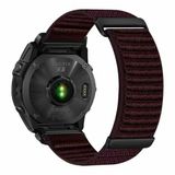 By Qubix - Nylon Sport Loop bandje - Aubergine - Geschikt voor Garmin Fenix 9 / 9 pro - 43mm