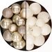 Decoris Kaemingk B.V. Kerstballen 60x stuks - mix creme wit/champagne - 4-5-6 cm - kunststof