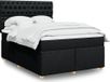 Maison Exclusive - Boxspringbed met matras, noir, 160x200 cm, textile