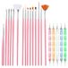 Cheerhom 20 stuks nagelkwastenset met dotting tool, penseel voor gelnagels, nageldesign voor gelnagels, uv-gel, nageldesign, nail art