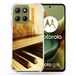 Cokitec Versterkte hoes voor Motorola G15 Retro Piano Muziek