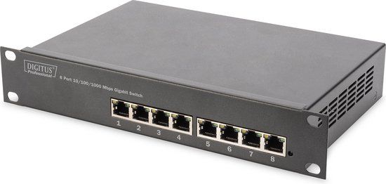 Digitus DN-80114 - Netwerk switch - 8 poorten - Gigabit - PoE - Unmanaged