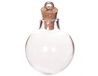 INNSPIRO Hanger glazen fles bal transparant met kurksluiting 25x28mm