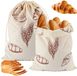 Markenlos Dailygoods Broodzak Herbruikbaar - 2 Stuks - 30 x 40 cm - Linnen - Gebroken wit