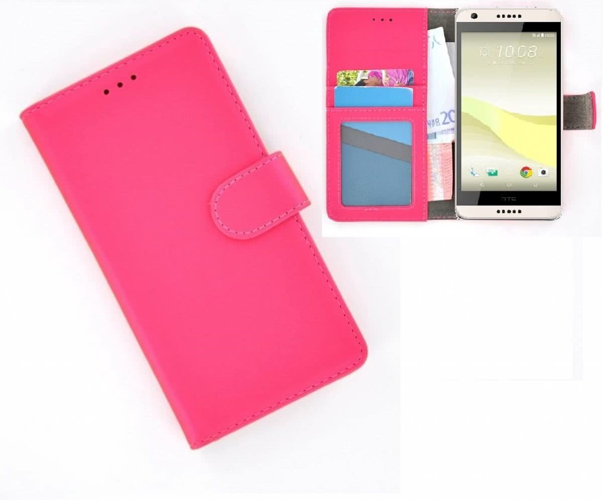 pearlycase Book case hoesje voor HTC Desire 650 - Roze