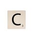 Homéa Decorative Wooden Letter 15 x 15 cm "C"
