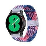 By Qubix Qubix Braided Bandje - Blauw/roze - Geschikt voor Samsung Galaxy Watch 42mm