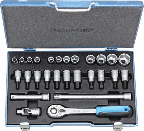 Gedore 6140090 Dopsleutelset Metrisch 1/2 (12.5 mm) 27-delig