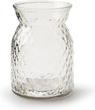 Jodeco Vase - clair travaillé/verre transparent - 16 x 12 cm
