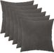 vidaXL - Kussensloop - 6 stuks - Donkergrijs - 40 x 40 cm