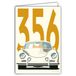 69-1106 Kaart 356 Sport Auto Luxe Automotive Iconische Lijnen Moderne Grafische Illustratie Eenvoudig Ontwerp Kleurrijke Verzamelobject voor Gepassioneerd -Met Envelop 12x17cm -Franse Fab