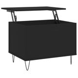 vidaXL Salontafel, zwart, 60 x 44,5 x 45 cm, bewerkt hout