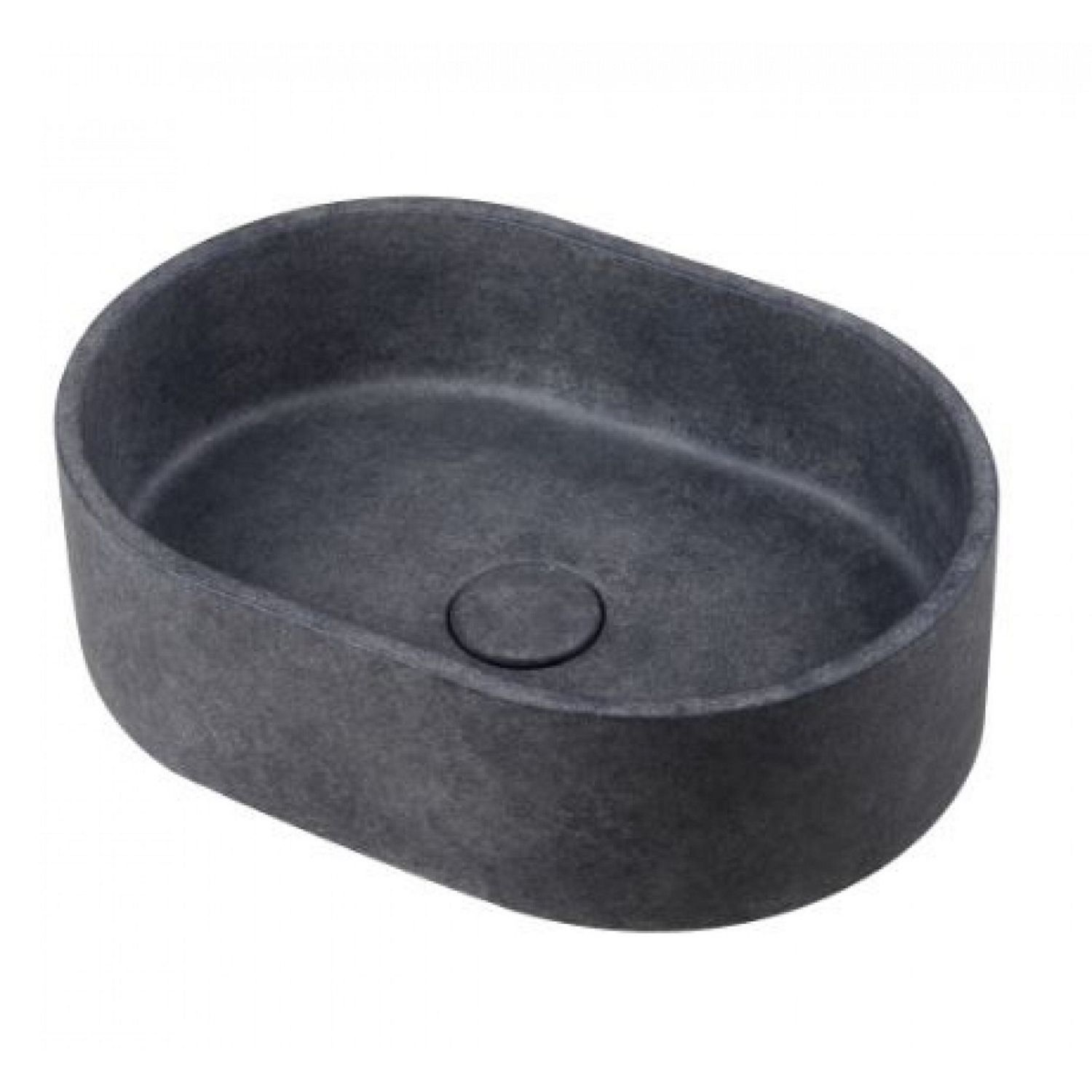 Ideavit idea.rock Waskom Ovaal 40x28x12 cm - Beton Donker Grijs
