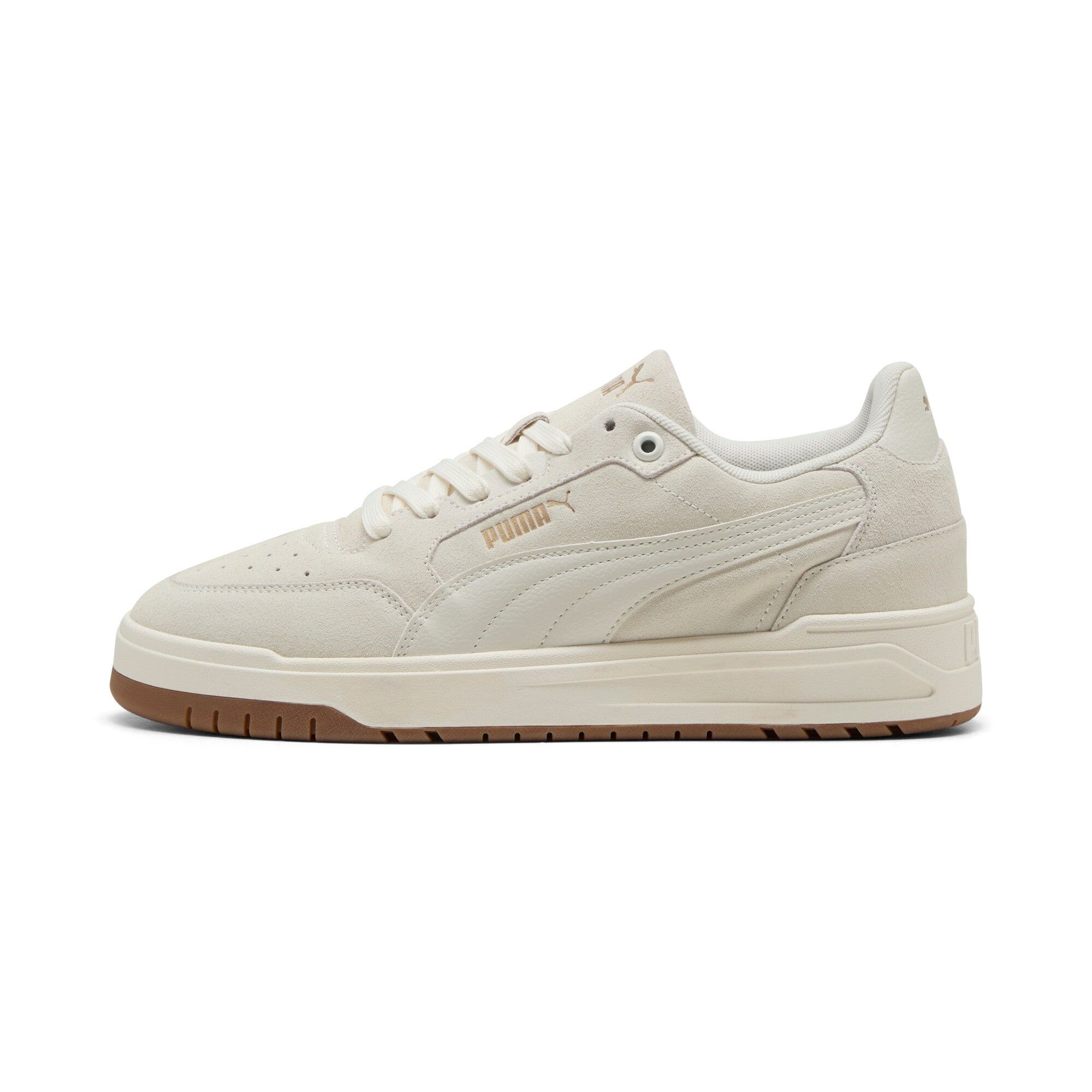 PUMA Shuffle Downtown SD Unisex Sneakers - Warm White-Vapor Gray-PUMA Gold