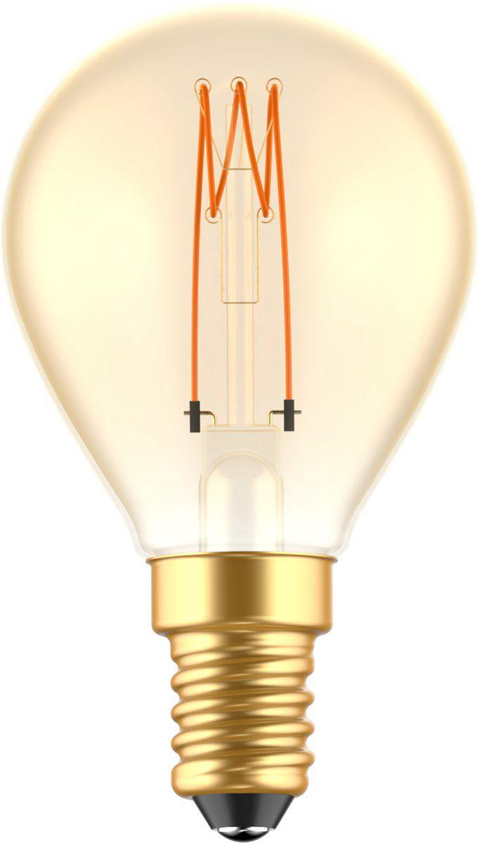 LED.nl LED Lamp goud E14 - Gloeilamp design - Dimbaar extra warm wit - 1800K