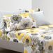 Lush Decor Leah Soft Sheet 6-delige set, koningin, geel & grijs
