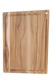Planche à découper rectangulaire en bois, finition naturelle, 33 x 22 x 1,8 cm