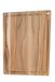 Planche à découper rectangulaire en bois, finition naturelle, 33 x 22 x 1,8 cm