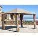 Quick-star Pavillon de jardin en métal Nizza 3x4m sable avec 4 parois latérales tente de réception