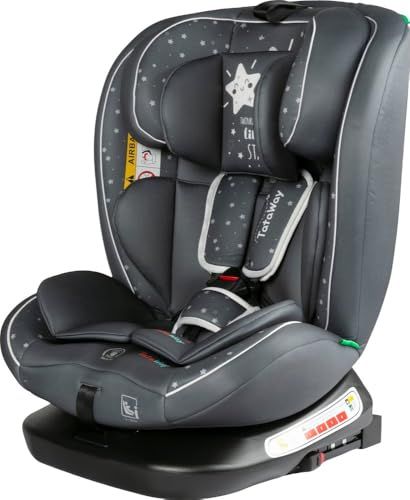 Tataway I-Size Autostoeltje 40-150 Cm, 360° Draaibaar Autostoeltje Voor Kinderen, Met Isofix-haken, Groep 0-1-2-3, Ca. 0-12 Jaar (0-36 Kg), In Hoogte Verstelbaar, Verstelbaar