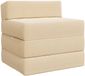 vidaXL Vouwbare Sofa Bed Crèmekleurig Corduroy Stof