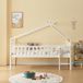 en.casa Kinderbed Sotkamo huisbed hoog uitvoering met bedbodem 90x200 cm wit