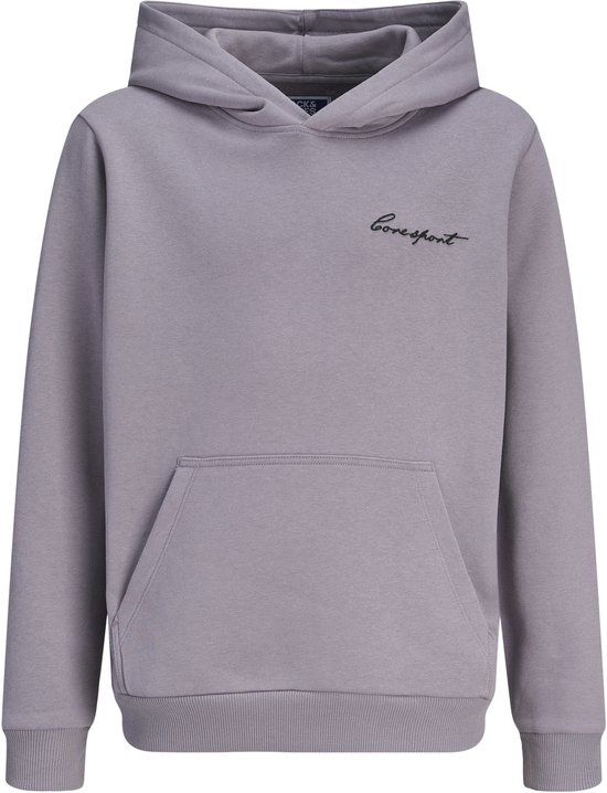 JACK&JONES JCODUST SCRIPT SWEAT HOOD SA26 UNB JNR Jongens Sweater Katoen/Polyester Paars Ash Maat 128