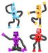 Robot à ventouse - Télescopique - Jeu de 4 - Jouet anti-stress - Pour enfants et adultes