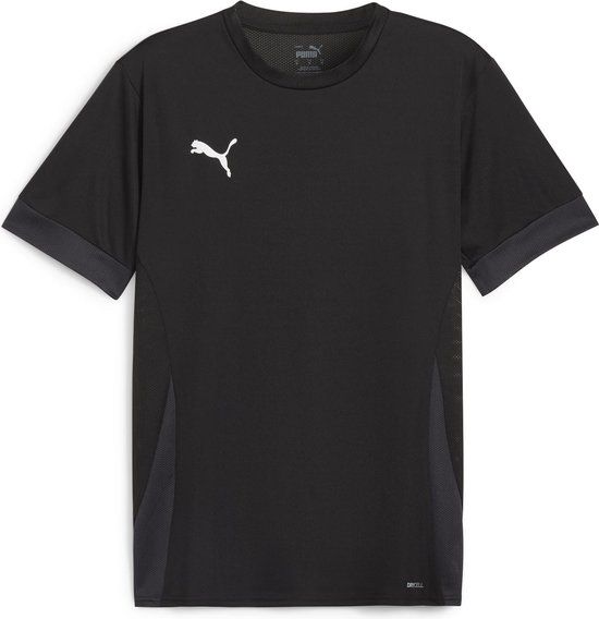 PUMA teamGOAL Matchday Jersey Heren Sportshirt - Zwart/Wit/Grijs - Maat XXL