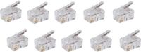 ShiverPeaks BS72039-10 RJ-10 Kabel Wit Mannelijk Recht Goud 10 Stuks