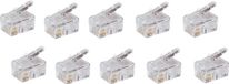 ShiverPeaks BS72039-10 RJ-10 Kabel Wit Mannelijk Recht Goud 10 Stuks