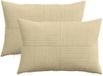vidaXL Kussensloop 2 pcs ALMELO Grijs Groen 50 x 80 cm corduroy