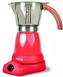 Jocca Italiaanse Koffiezetapparaat Oranje - Rood/Roestvrijstaal - 6 kopjes
