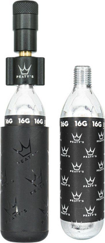 Peaty's Holeshot CO2 Tyre Inflator Road & Gravel (16g) - Black