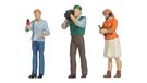 NOCH H0 Funny Scèes "Reporter Team", professionele figuurgroep, ideaal voor H0 modelspoorwegsystemen