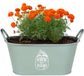 Sunnydays Plantenpot - Zink - Jadegroen - L39 x B16 x H21 cm