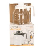 Gerimport Thee/koffie pot - witte deksel en handvat - 1 liter