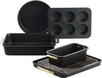GreenPan Padova Reserve Bakeware 6-delig - PFAS-vrije antikleeflaag - Keramische bakvorm - Ovenbestendig tot 230°C - Zwart