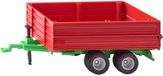 SIKU 2881 Tandemasser Aanhanger 1:32 Rood/Groen Metaal