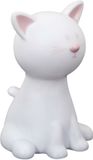 Home Deco Kids Nachtlampje Kat/Poes RGB Kleuren Wit 19 cm