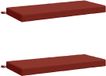 vidaXL Coussins de banc SOEST 2 pièces 100% Polyester Rouge 120 x 50 x 8 cm