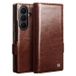 Qialino Classic Étui Portefeuille Samsung Galaxy Z Fold8 Ultra en Cuir - Marron Foncé