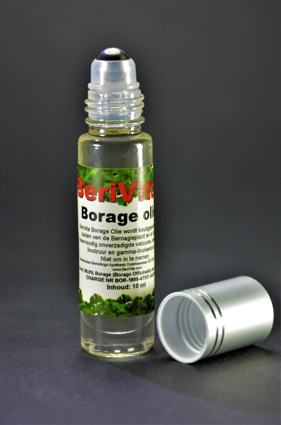 Berivita Borage Bernagie Olie Puur & Koudgeperst Roller 10ml 100% natuurlijk krachtig & puur