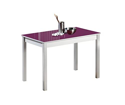 ASTIMESA Keukentafel - Metaal - Aubergine - 90 x 50 cm - 8435627804281