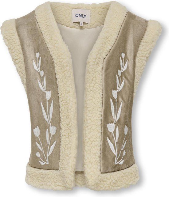 ONLY KOGKARLA VEST OWT Meisjes Gilet - Maat 164 - Silver Mink