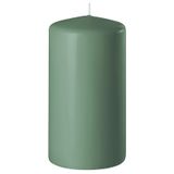 Enlightening Candles Cilinderkaars/stompkaars - groen - D8 x H12 cm - 45 branduren