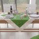 PETTI Artigiani Italiani - Elegant tafelkleed, tafeldecoratie voor de keuken, effen kleuren met ruches van sangallo-kant en strikken, middenstuk van katoen, tafelkleed 95 x 95 cm