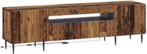 vidaXL LED tv-meubel ZWOLLE 153 x 35 x 43 cm Oud hout Bewerkt hout