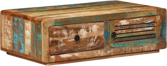 vidaXL Salontafel 89x55x29 cm massief gerecycled hout