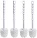 Toyma Brosse WC détachable - 4x - plastique - blanc - D7,5 x H35 cm - accessoires de salle de bain